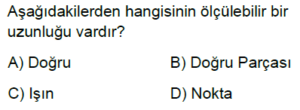 5.Sınıf Temel Geometrik Kavramlar ve İnşalar Online Test