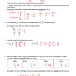 2024 – 2025 6.Sınıf Matematik 1.Dönem 2.Yazılı Soruları